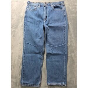 Levi's 513 Medium Blue‎ Jeans 38x30 Orange Stitch